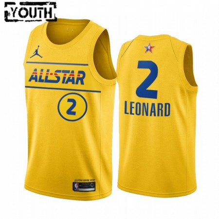 Kinder NBA LA Clippers Trikot Kawhi Leonard 2 2021 All-Star Jordan Brand Gold Swingman
